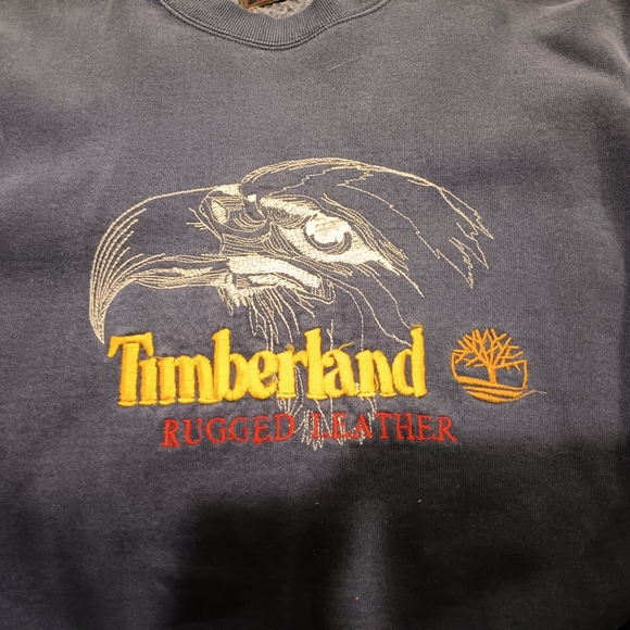 2 For $25 Timberland Men's Dark Blue Graphic Crewneck Sweatshirt - Picture 3 of 4